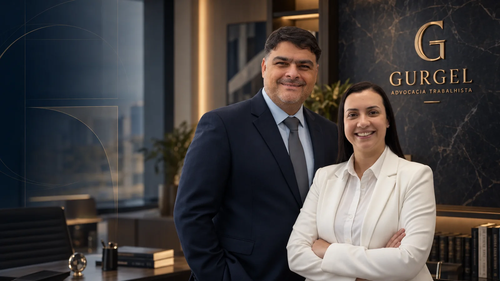 Dois advogados no ambiente institucional